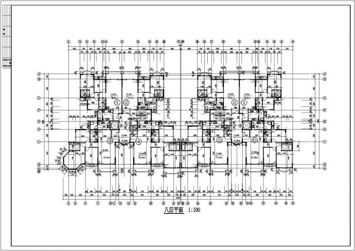 某小高层住宅楼建筑施工CAD图纸_图1