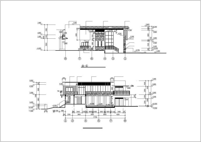 某多层别墅建筑施工图，21张图纸_图1