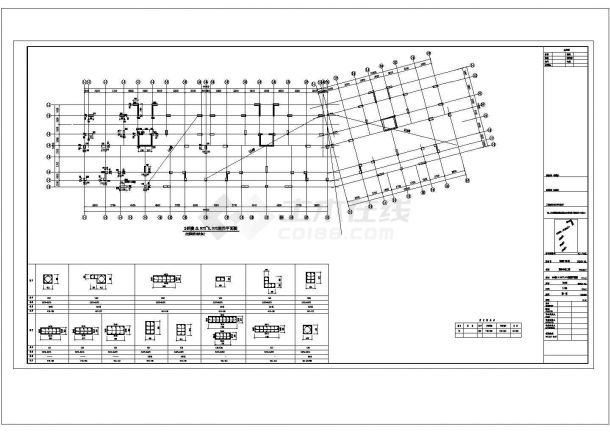 某2套比较简洁的结构CAD建筑设计施工图-图一