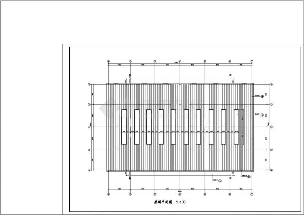 某30m跨厂房建筑、结构图纸CAD建筑设计施工图-图一