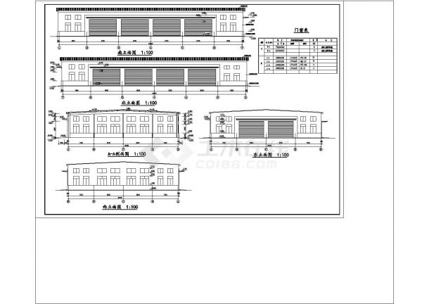 某30m跨厂房建筑、结构图纸CAD建筑设计施工图-图二