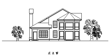 别墅设计_某二层A型欧式风格别墅建筑施工cad图，含效果图_图1