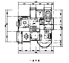 别墅设计_某二层A型欧式风格别墅建筑施工cad图，含效果图-图二