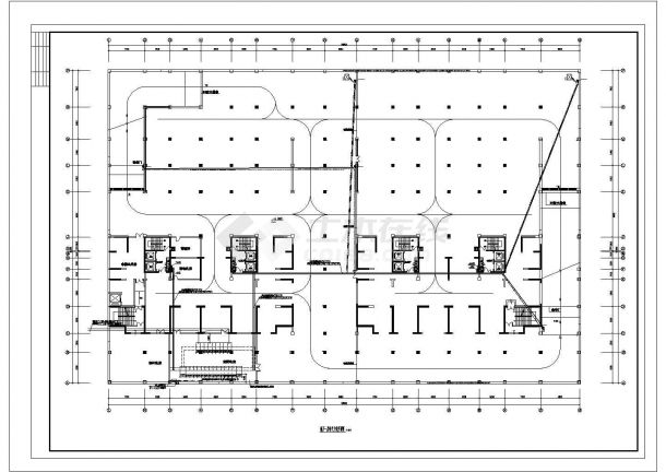 某28层公寓全套电气施工cad图纸（含火灾自动报警平面图，地下二层电气干线平面图）-图二