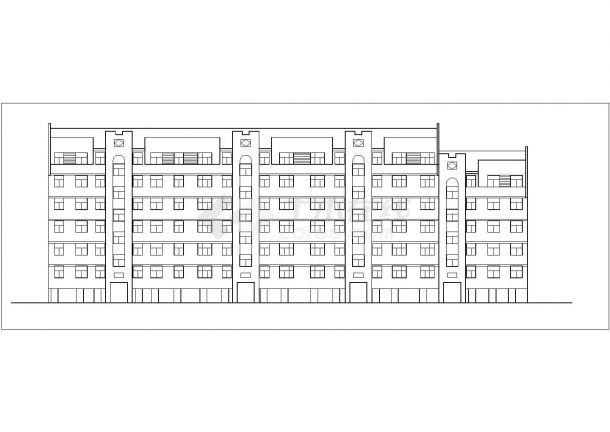 石家庄市文山花园小区7层砖混结构住宅楼全套建筑设计CAD图纸-图一