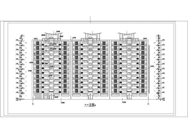 某23810平方米高层小区住宅施工图（含2张效果图）-图二