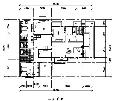 住宅设计_某二层带半地下室农村欧式豪华住宅建筑施工cad图，含效果图-图二