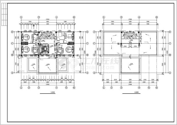 某度假区庄园大型别墅建筑详细方案设计施工CAD图纸-图二