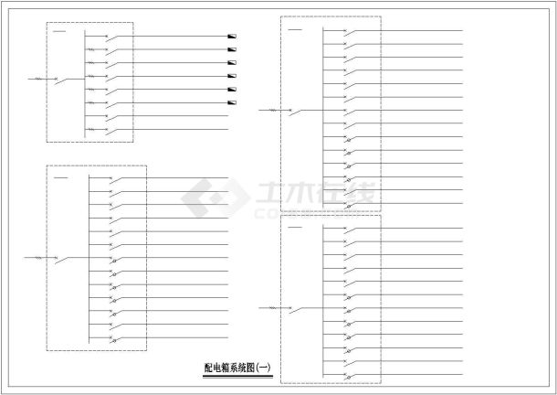 某医院建筑首层L型门诊部电施-图一