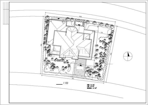 某山庄别墅区高级别墅建筑详细方案设计施工CAD图纸-图一