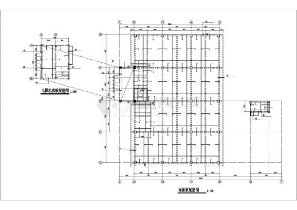 西安市经济开发区某大型工厂五层框架结构厂房全套结构设计CAD图纸-图二