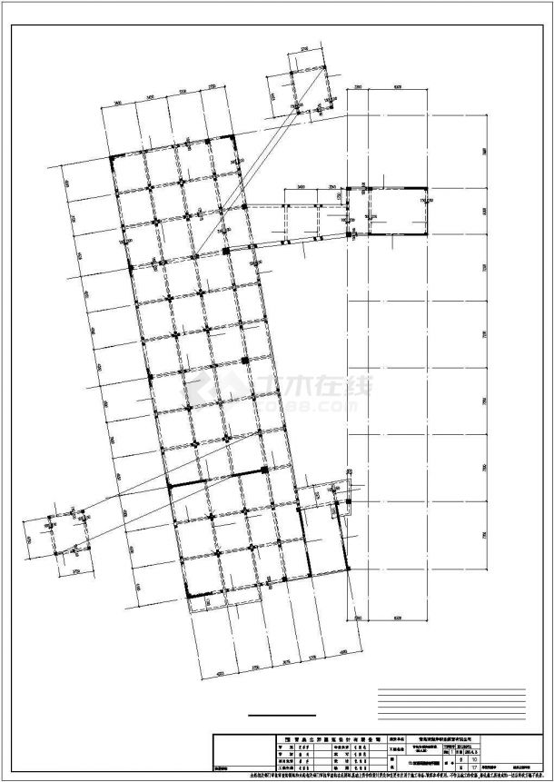 无锡市盛馨花园小区三层框架结构小区幼儿园全套结构设计CAD图纸-图一