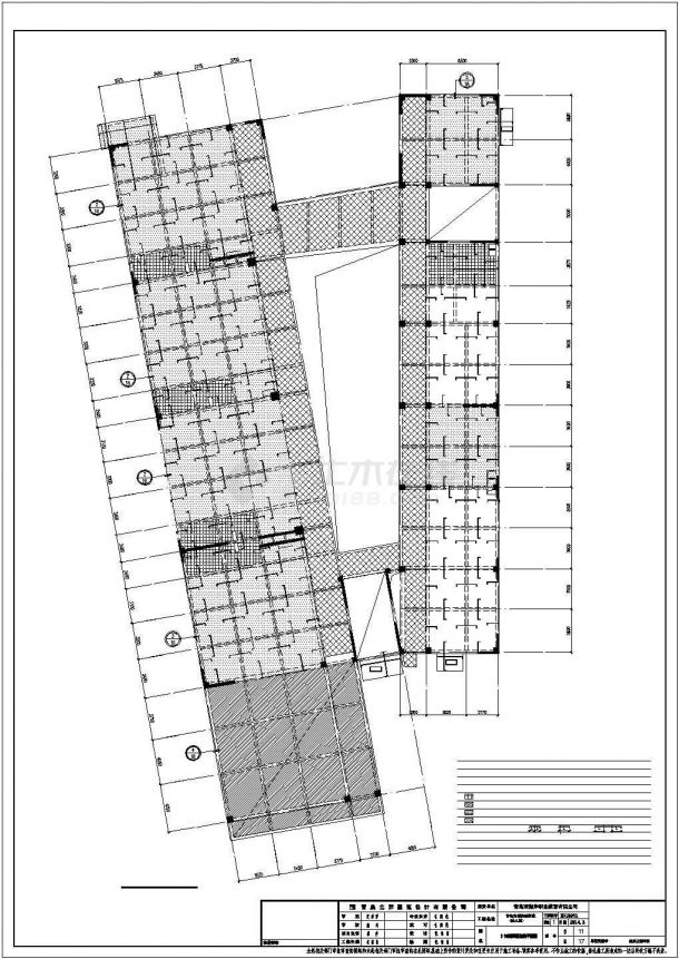 无锡市盛馨花园小区三层框架结构小区幼儿园全套结构设计CAD图纸-图二