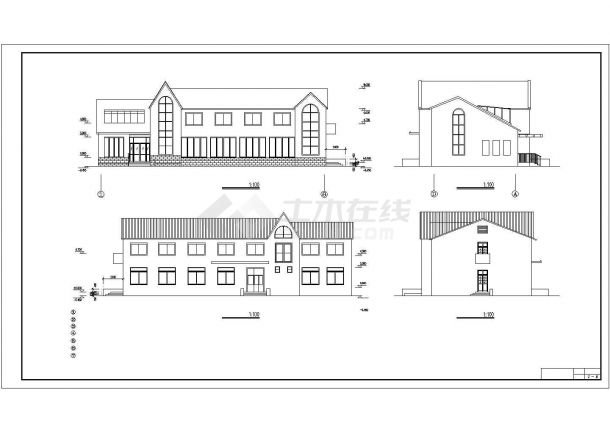 某度假村别墅区独幢商业别墅建筑全套设计方案施工CAD图纸-图一