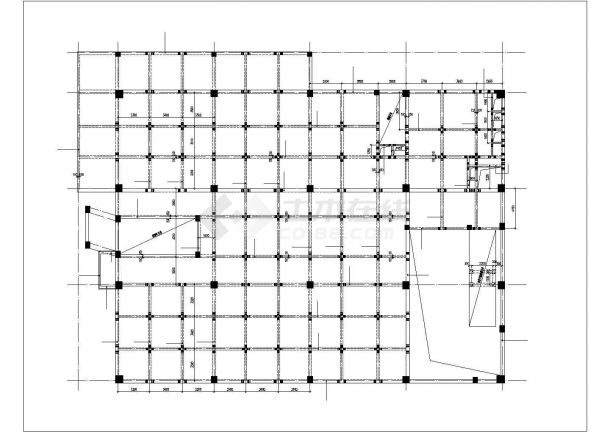 徐州市某大型工业区内部四层框架结构职工食堂全套结构设计CAD图纸-图一
