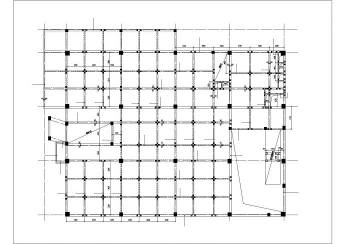 徐州市某大型工业区内部四层框架结构职工食堂全套结构设计CAD图纸_图1