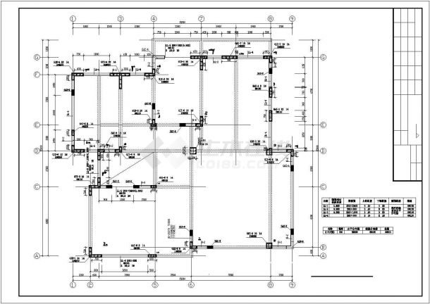 焦作市繁锦花园小区3层框剪结构单体别墅结构设计CAD图纸（含坡屋顶）-图二