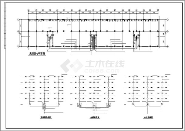 多层住宅楼电气平面图，共7张-图一