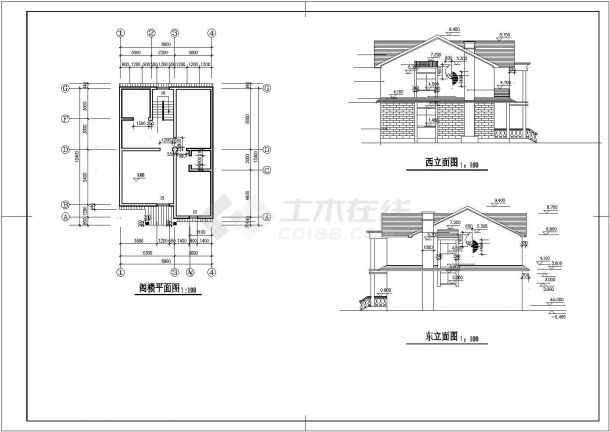 某度假村别墅区多层别墅建筑全套户型设计方案施工CAD图纸-图二