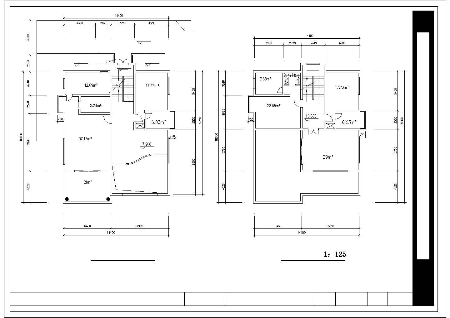 某度假村别墅区豪华别墅建筑详细设计方案施工CAD图纸