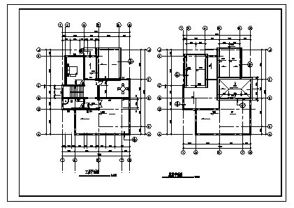 三层经典私人别墅建筑施工cad图，共五张-图二
