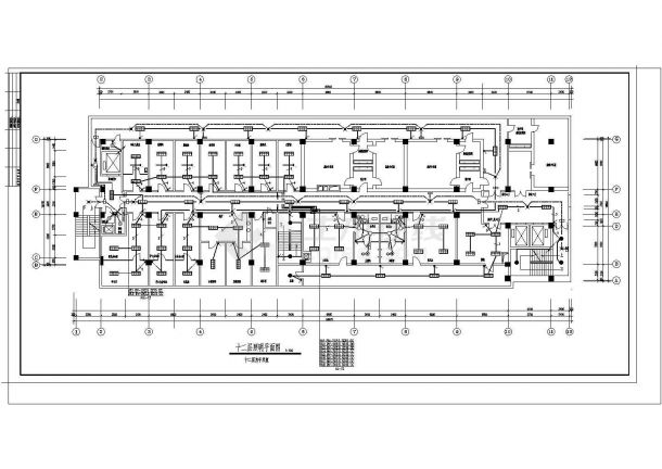 长63.67米 宽18.84米 -1+13层医院住院部电施设计图纸（弱电系统设计说明）-图二