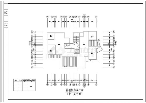 某地区点式小高层住宅楼建筑设计cad施工图-图一