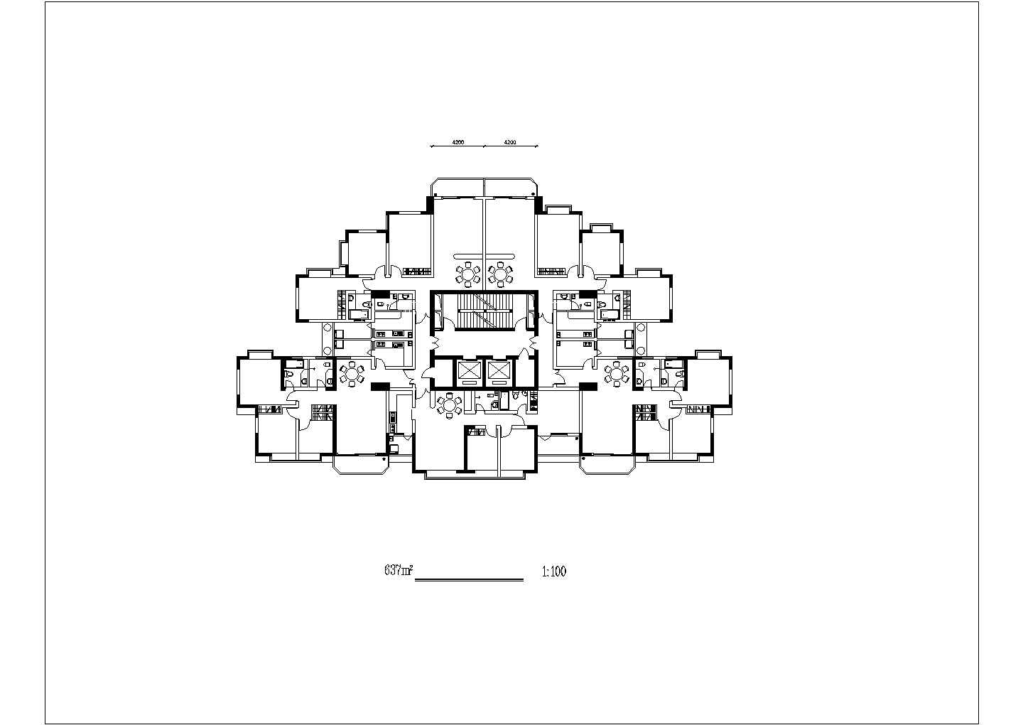 某城市高层住宅建筑全套设计施工CAD图纸