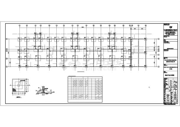 天津市南开区某拆迁安置小区6层框架结构住宅楼结构设计CAD图纸-图二