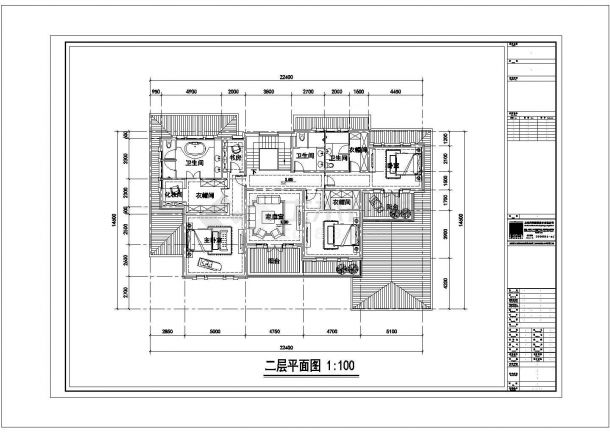 某城市独栋住宅建筑设计施工CAD图纸-图二