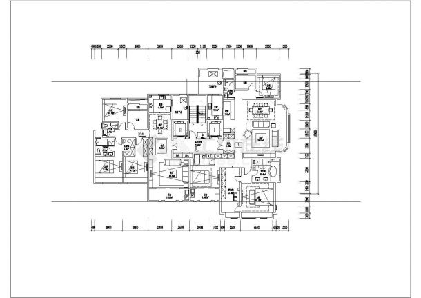 某城市高层独栋住宅建筑设计施工CAD图纸-图二