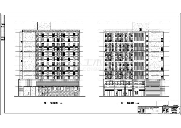 某城市高层独栋公寓建筑设计施工CAD图纸-图二