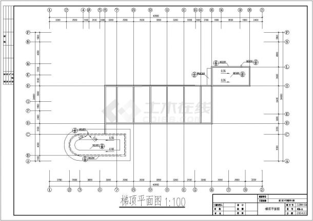 某中学高中教学楼建筑施工图CAD-图二
