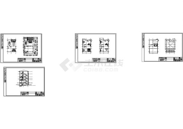 某4层私宅建筑设计CAD施工图附效果图-图一