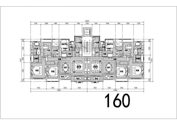 某城市高档公寓建筑设计施工CAD图纸-图一