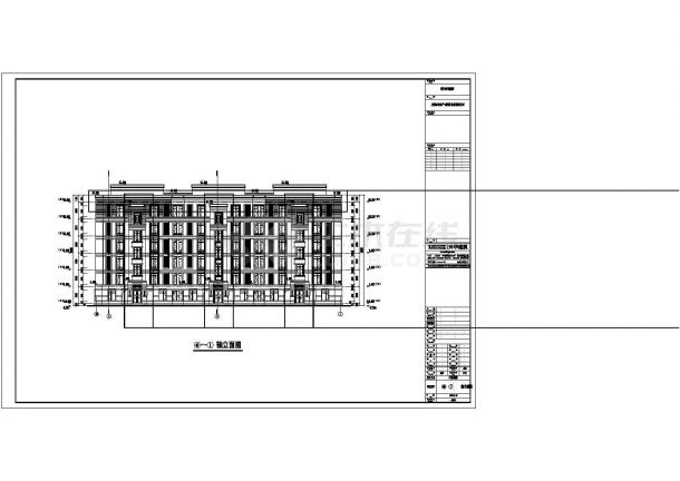 某城市高档叠拼公寓建筑设计施工CAD图纸-图一