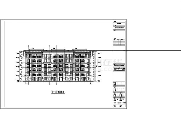 某城市高档叠拼公寓建筑设计施工CAD图纸-图二