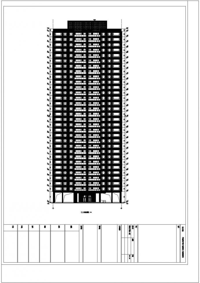 某地区小区单身公寓建筑设计施工CAD图纸_图1