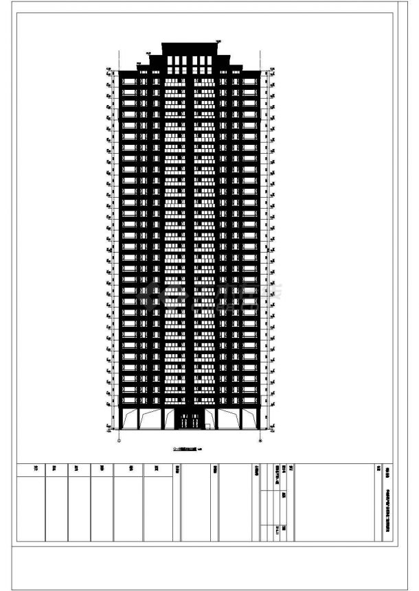 某地区小区新古典公寓建筑设计施工CAD图纸-图二