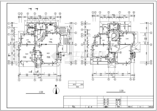 某别墅CAD建筑设计施工图纸-图二