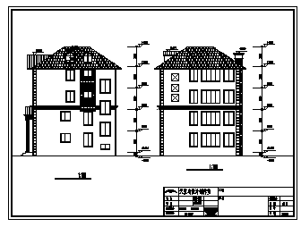 四层现代风格别墅建筑设计cad图，共八张-图一