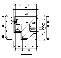 四层现代风格别墅建筑设计cad图，共八张-图二