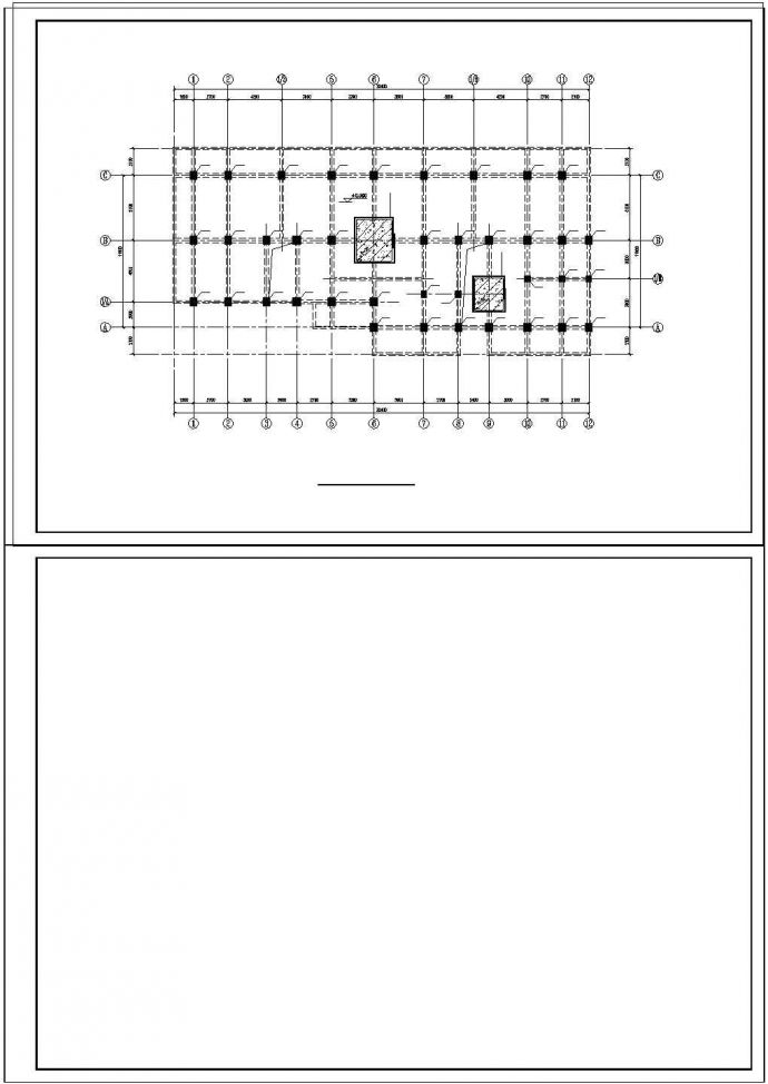九层框架结构住宅地下室碳纤维cad加固图_图1