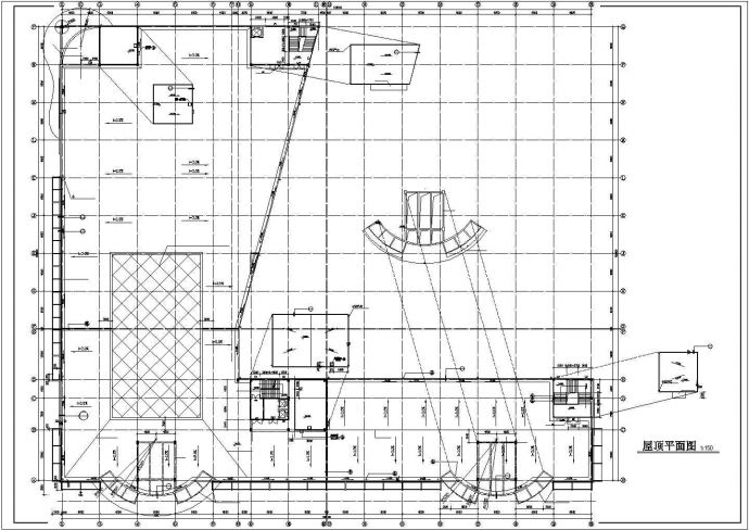 某地区大型商业广场建筑设计cad施工图纸_图1