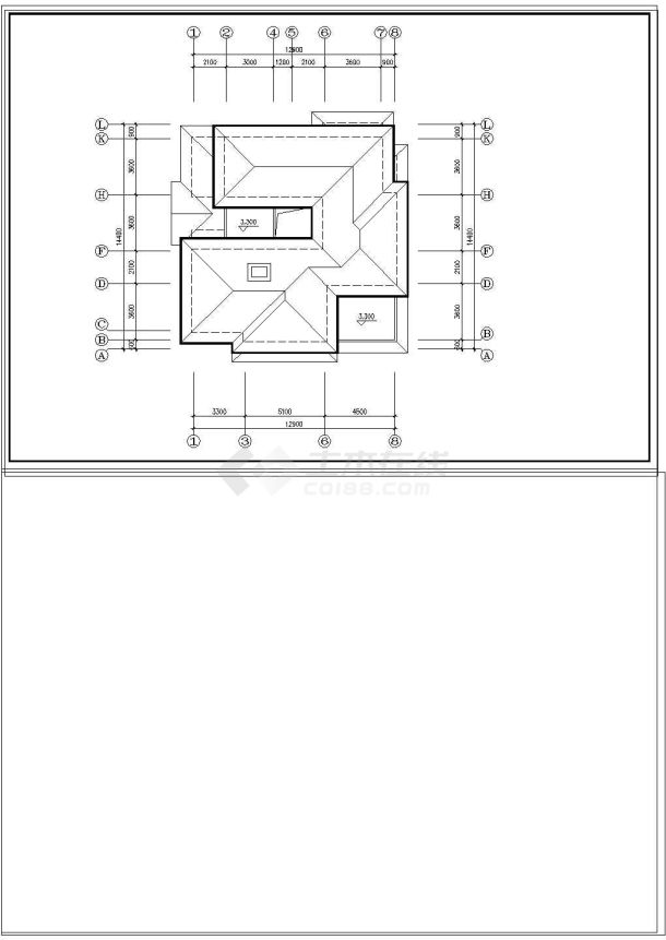 某地区别墅cad建筑设计方案图纸-图一