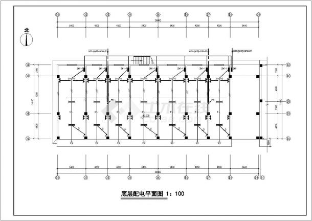 多层底商多层住宅楼设计施工CAD平面图-图一