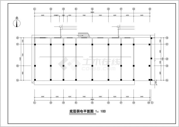 多层底商多层住宅楼设计施工CAD平面图-图二