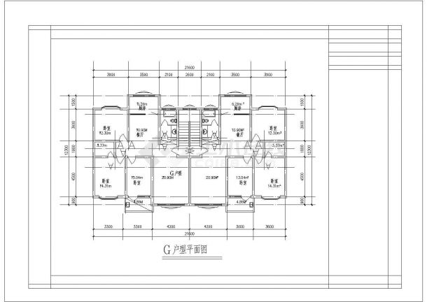 经典多层框架结构住宅楼户型设计cad平面方案图图集（甲级院设计，种类齐全）-图一