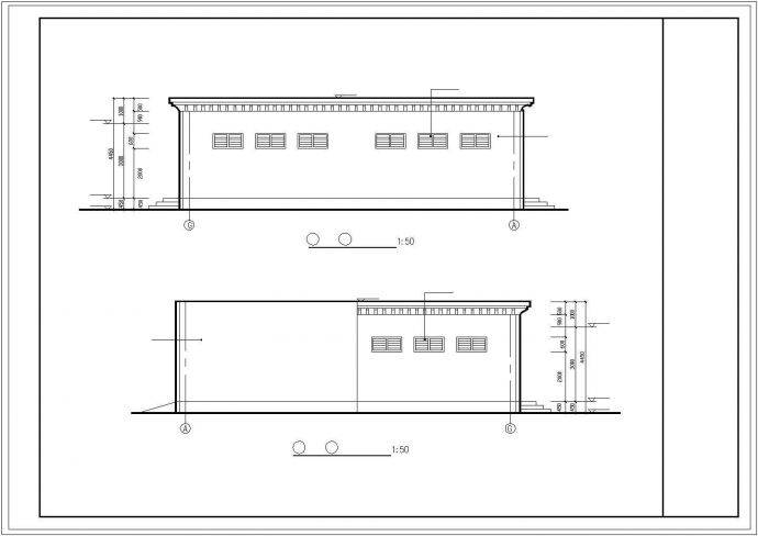 某地公厕建筑设计cad方案施工图（共7张）_图1