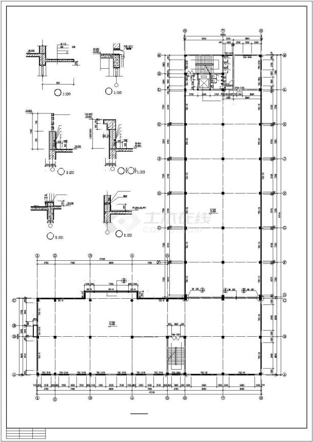 某3215平方米多层厂房全套建筑设计施工图-图一